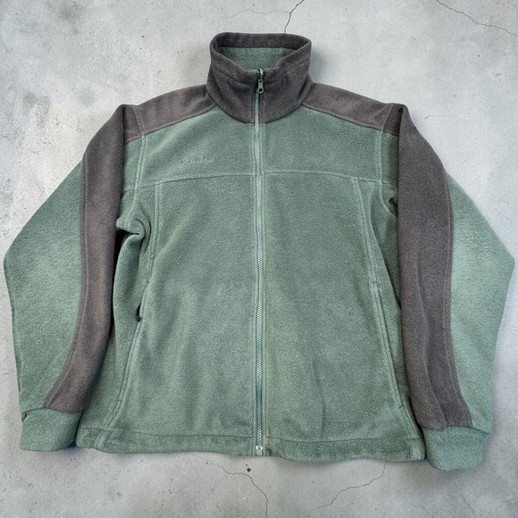 Columbia Other - Columbia Interchange Fleece Jacket Men Medium Oversized Boxy Fit Green Gray Zip